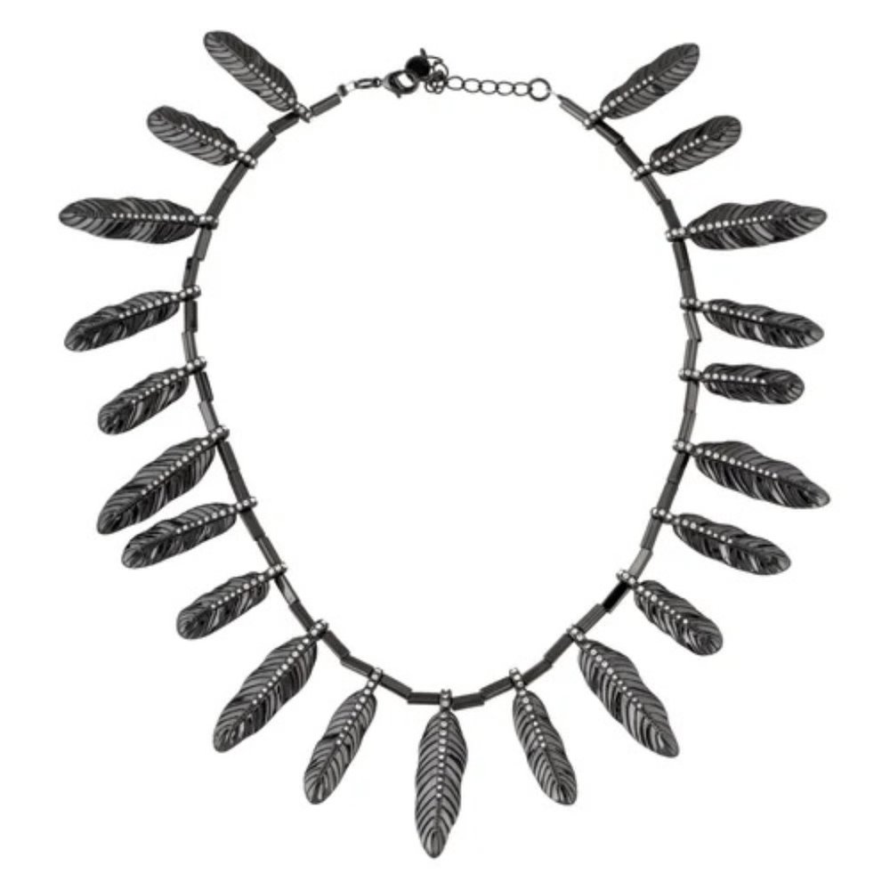 House of Harlow 1960 Pavé Feather Necklace